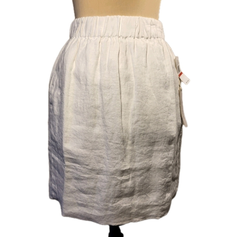 NEW Court & Rowe Women's City Explorer White Linen Skirt - XS
